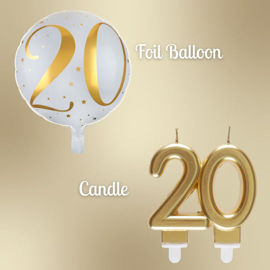 20th Birthday Gold Party Bundle - All You Need for Effortless Celebration!