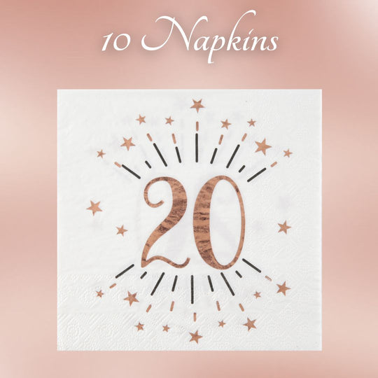 Rose Gold 20th Birthday Bundle: Complete Party Solution Awaits!