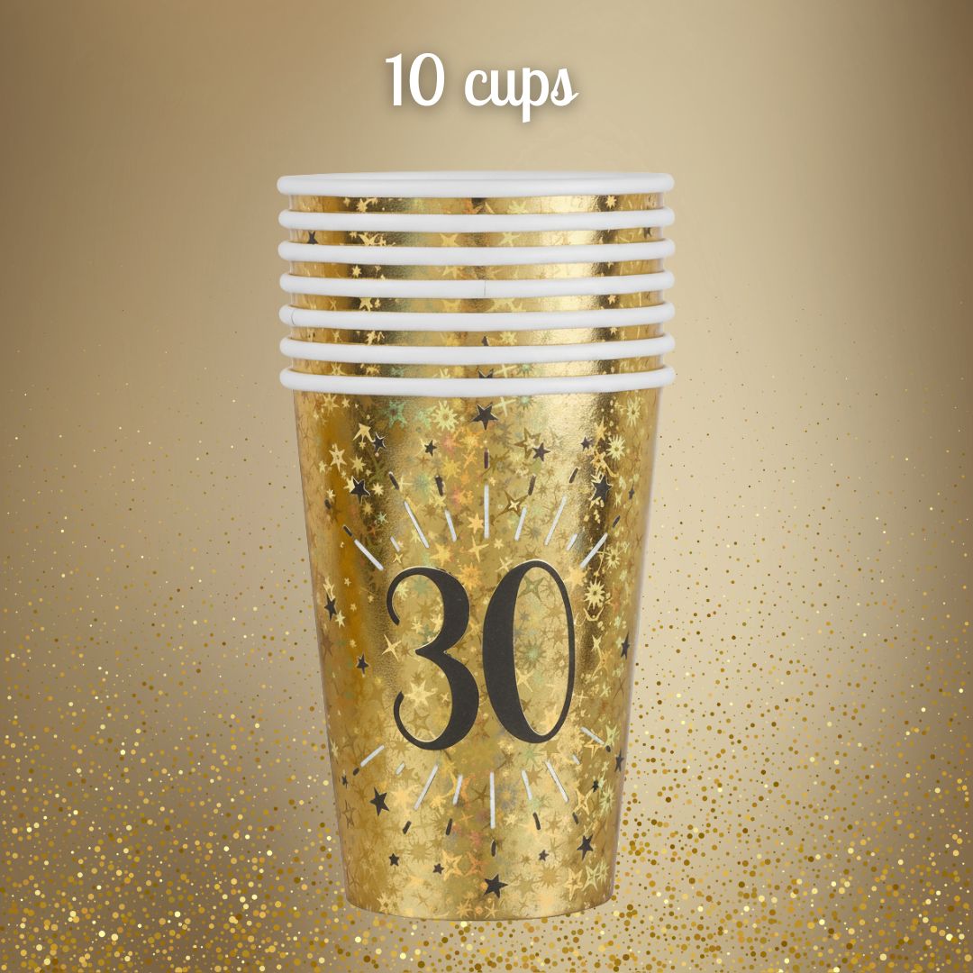 Elegant 30th Birthday Party Bundle - Unbeatable Gold Celebration!