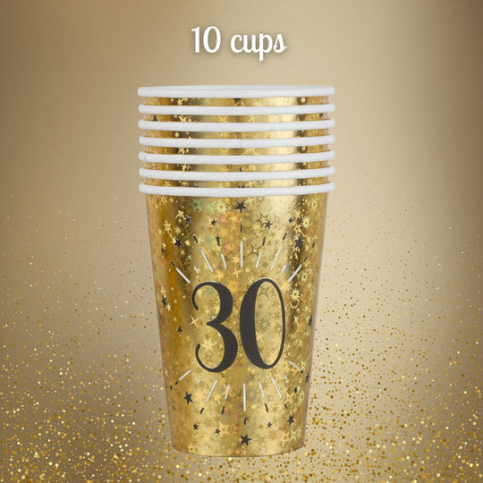 Elegant 30th Birthday Party Bundle - Unbeatable Gold Celebration!