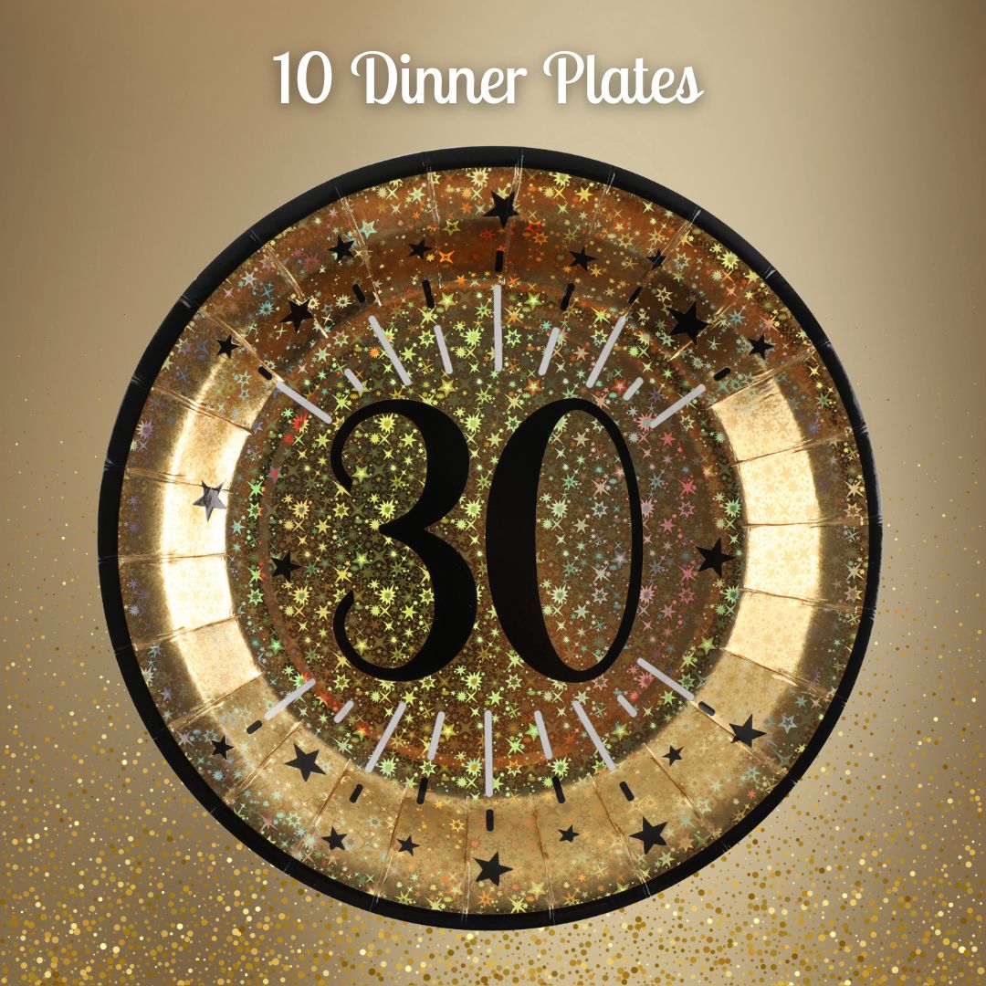 30th Birthday Party Bundle: All-in-One Gold Celebration Solution!