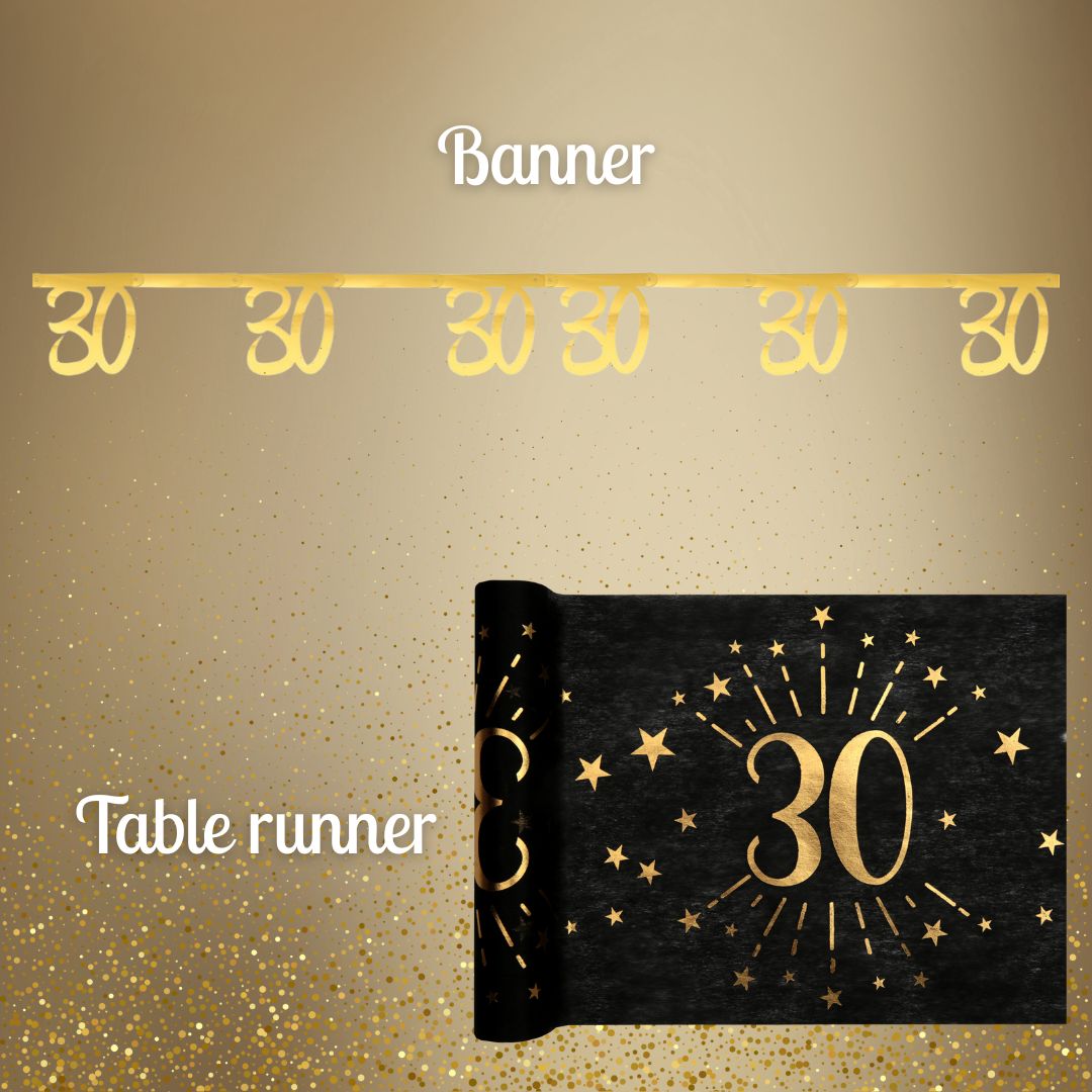 30th Birthday Party Bundle: All-in-One Gold Celebration Solution!