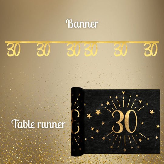 30th Birthday Party Bundle: All-in-One Gold Celebration Solution!