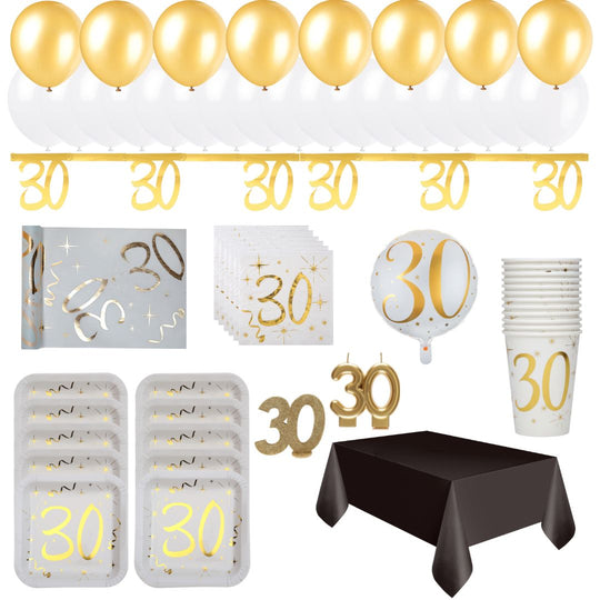 30th Birthday Gold Party Bundle - Effortless Celebration Awaits!
