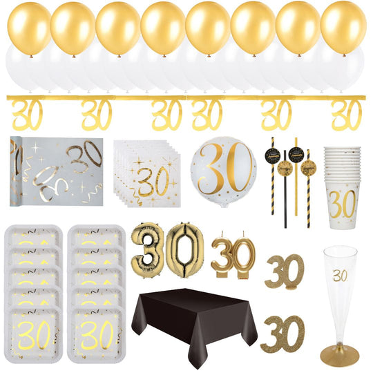 30th Birthday Gold Party Bundle - Ultimate Celebration Solution!