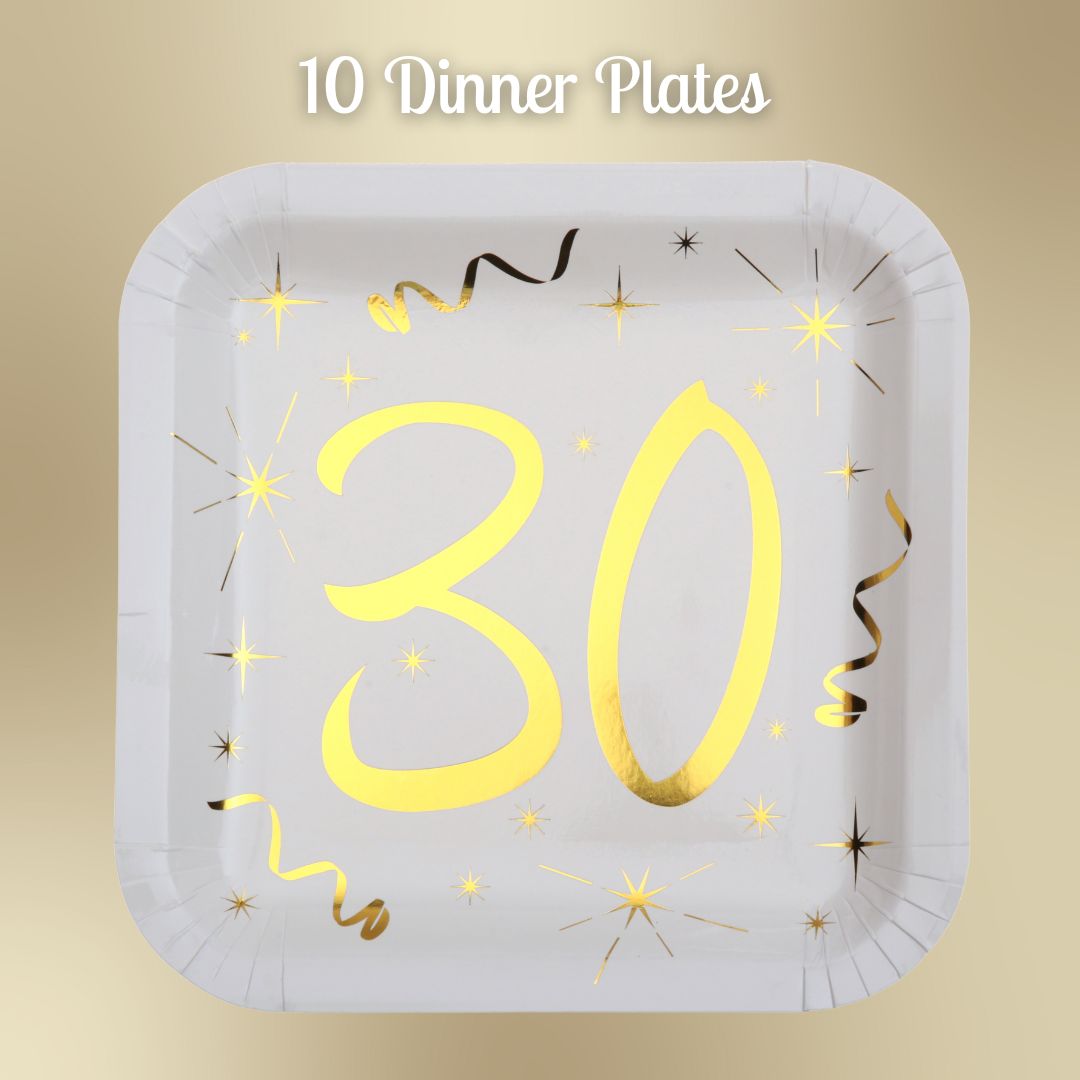 30th Birthday Gold Party Bundle - Ultimate Celebration Solution!