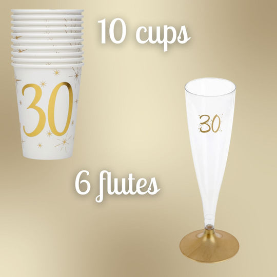 30th Birthday Gold Party Bundle - Ultimate Celebration Solution!