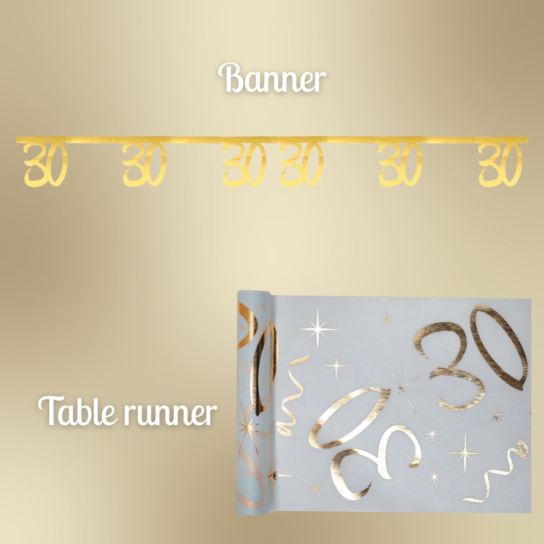 30th Birthday Gold Party Bundle - Ultimate Celebration Solution!