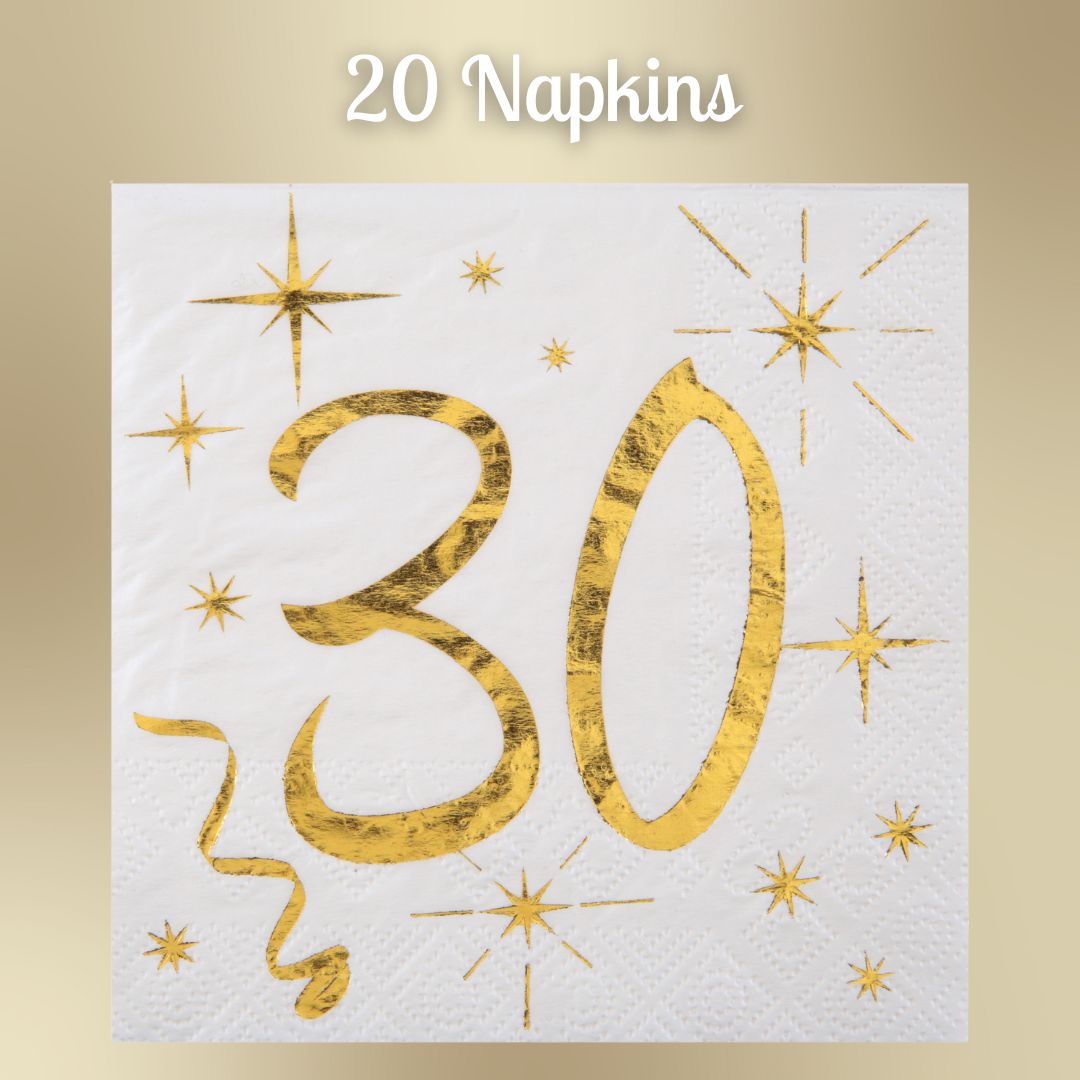 Ultimate 30th Birthday Gold Party Bundle - Effortless Celebration Awaits!