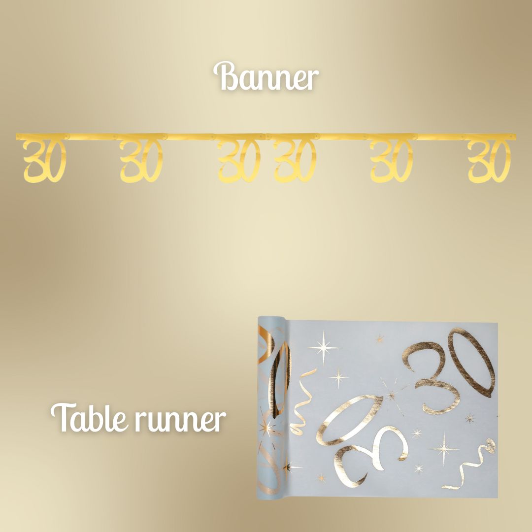 Ultimate 30th Birthday Gold Party Bundle - Effortless Celebration Awaits!