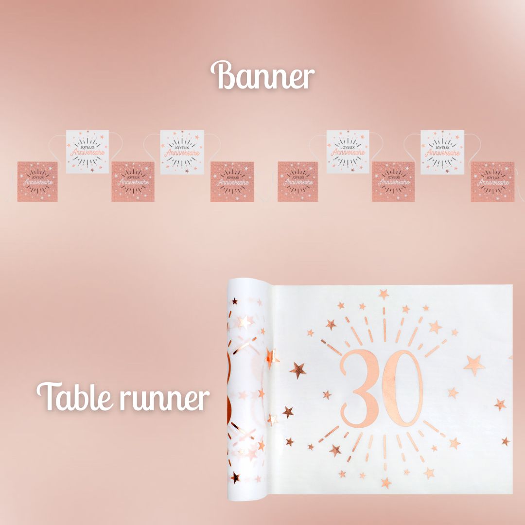Rose Gold 30th Birthday Party Bundle - Effortless Celebration!
