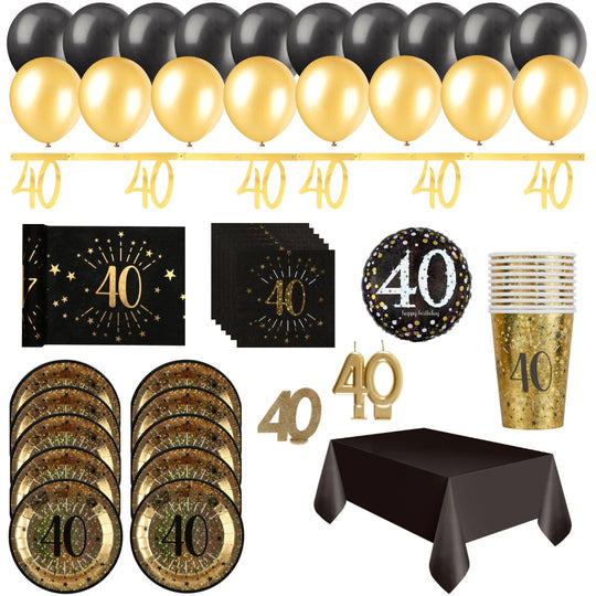 Shining Gold 40th Birthday Bundle - Effortless Celebration Joy!