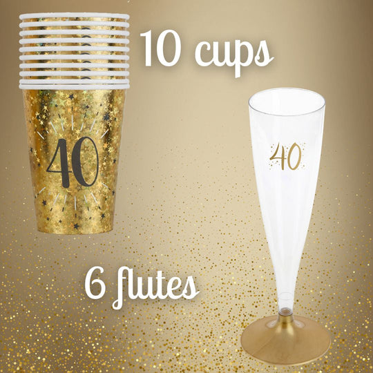 40th Birthday Gold Party Bundle - Effortless Celebration Awaits!