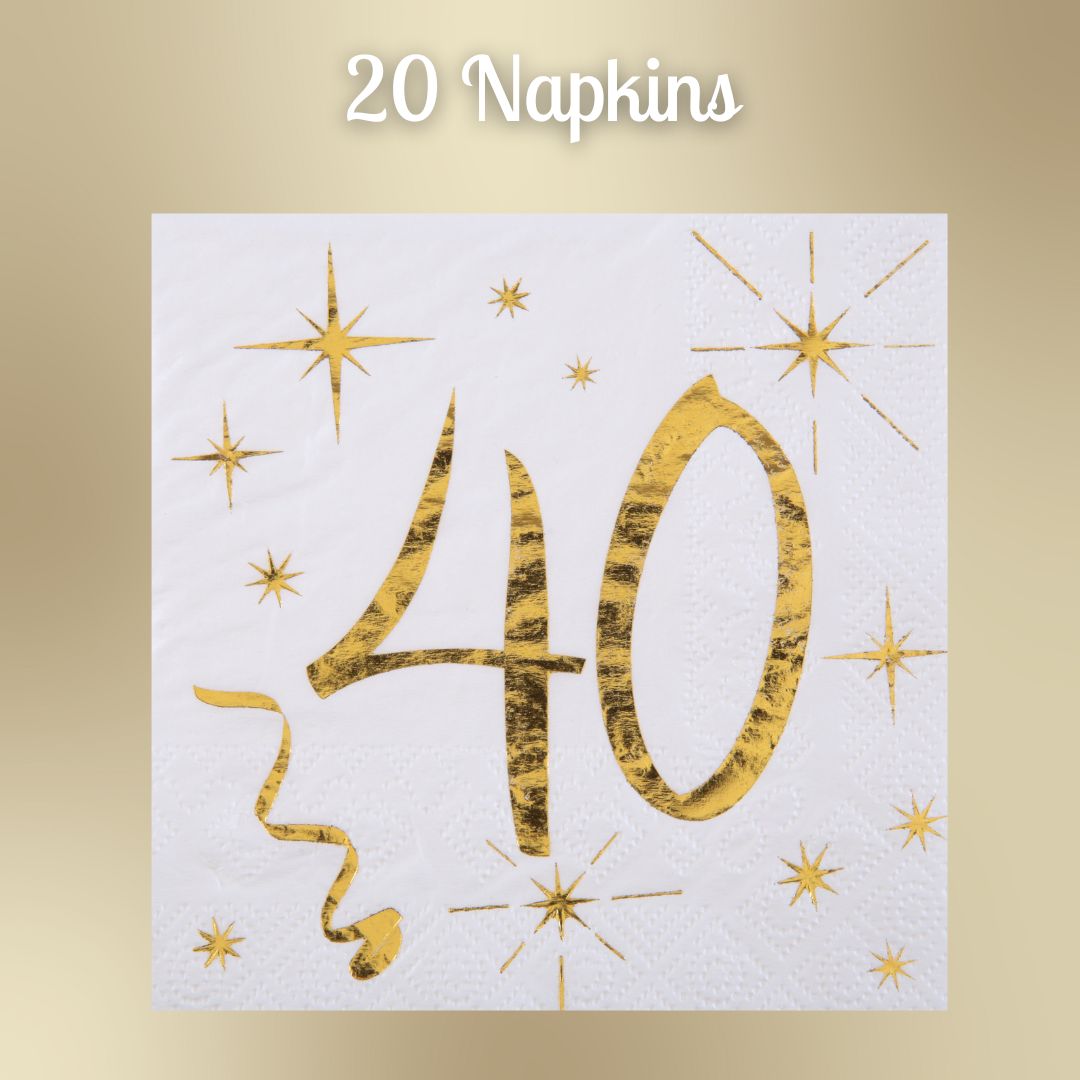 40th Birthday Gold Party Bundle - Effortless Celebration Solution!