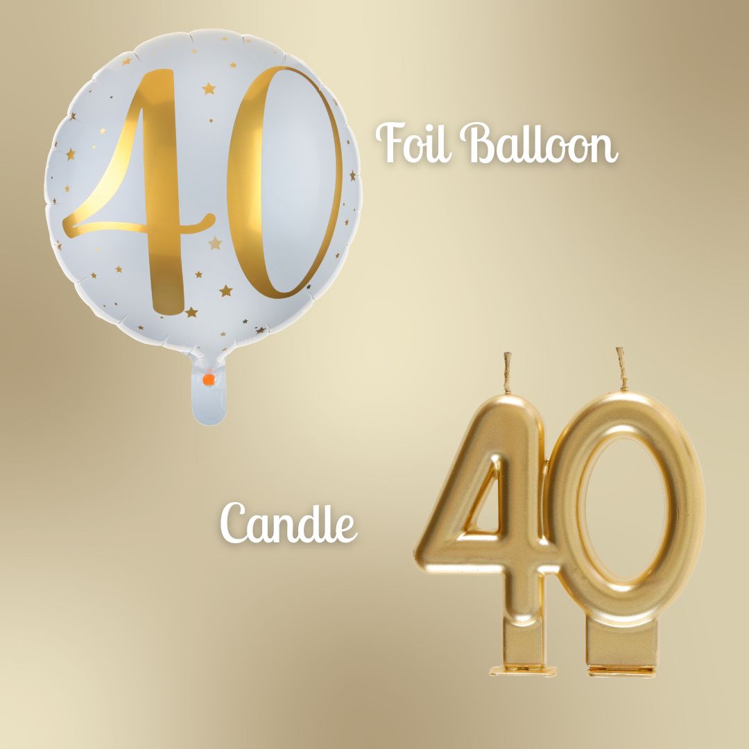 40th Birthday Party Bundle – Gold Décor & Effortless Celebration!