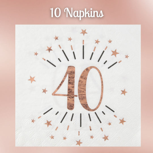 Rose Gold 40th Birthday Party Bundle - Effortless Celebration Kit!