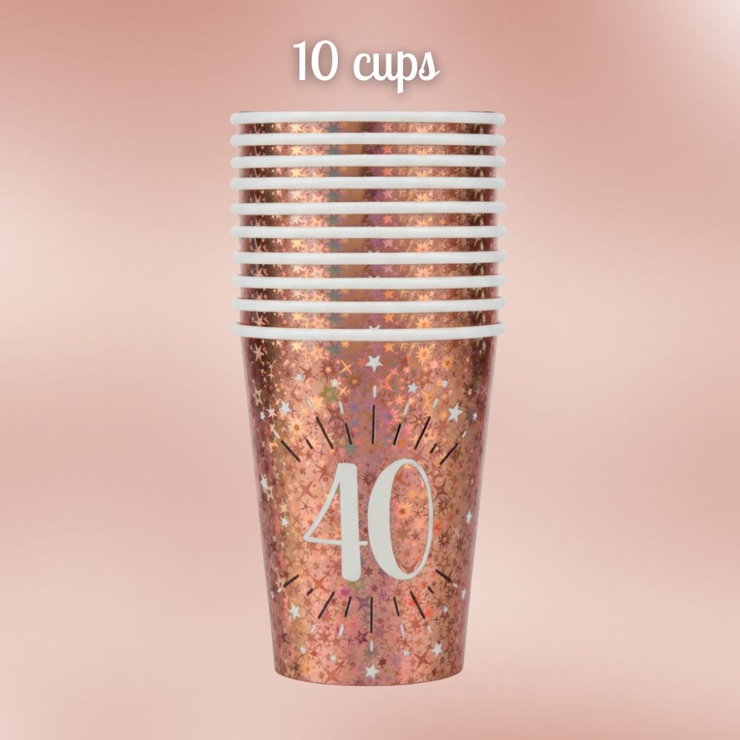 Rose Gold 40th Birthday Party Bundle - Effortless Celebration Kit!