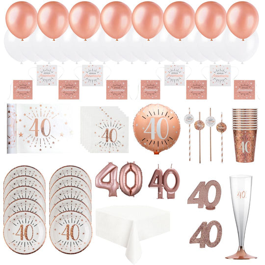 Rose Gold 40th Birthday Bundle - Ultimate Party Solution Awaits!