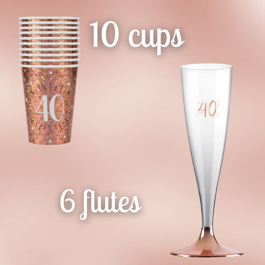 Rose Gold 40th Birthday Bundle - Ultimate Party Solution Awaits!