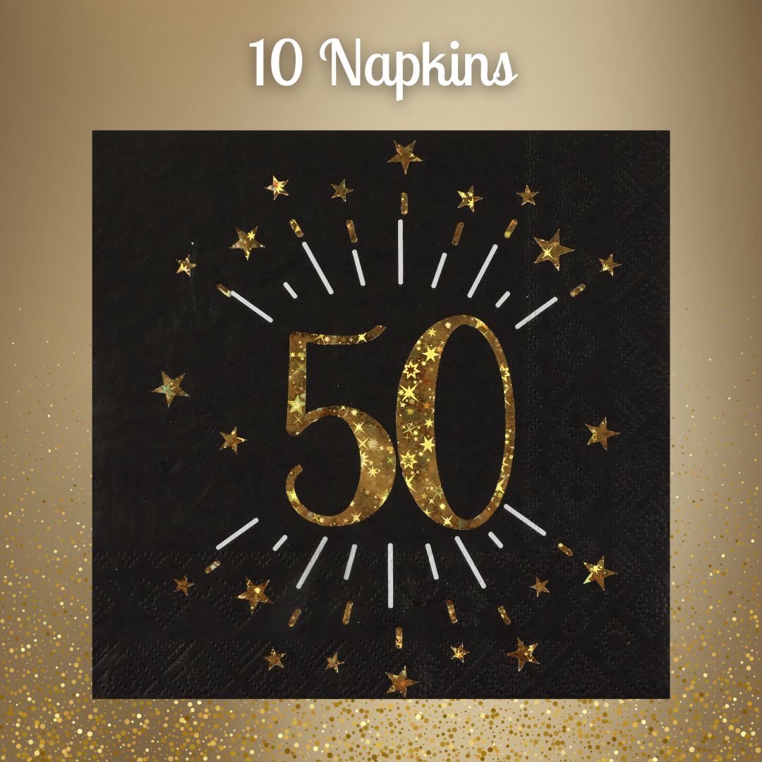 Shining Gold 50th Birthday Party Bundle - Effortless Celebration!