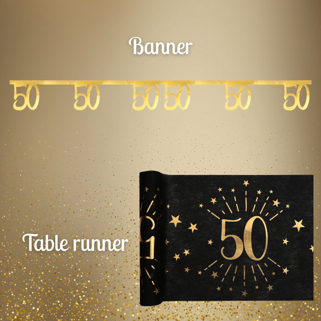 Shining Gold 50th Birthday Party Bundle - Effortless Celebration!