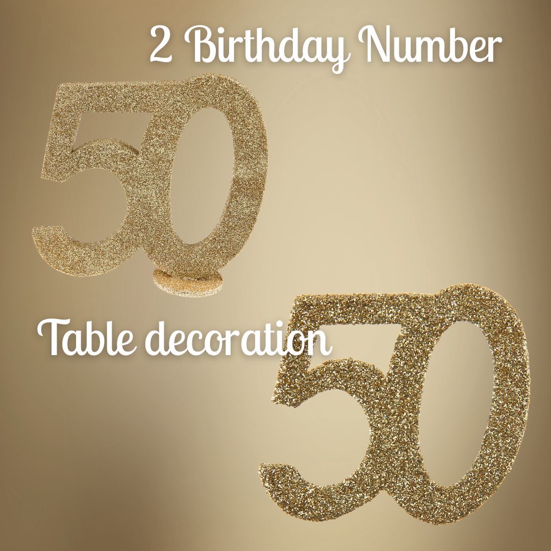 Shining Gold 50th Birthday Bundle - Ultimate Party Solution & Joy!