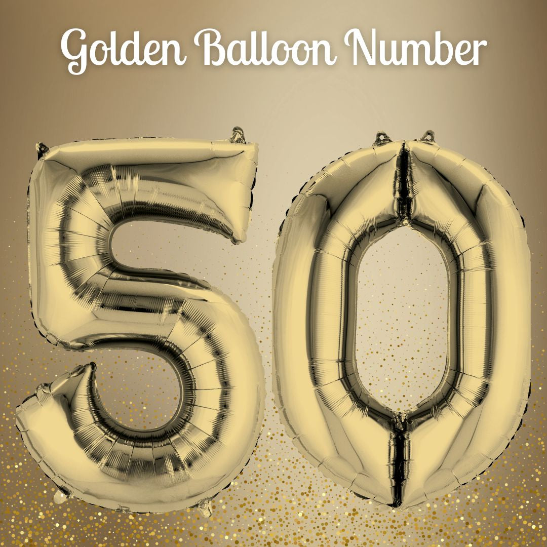 Shining Gold 50th Birthday Bundle - Ultimate Party Solution & Joy!