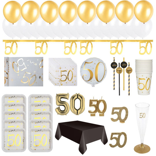 50th Birthday Gold Party Bundle – Effortless Celebration Awaits!