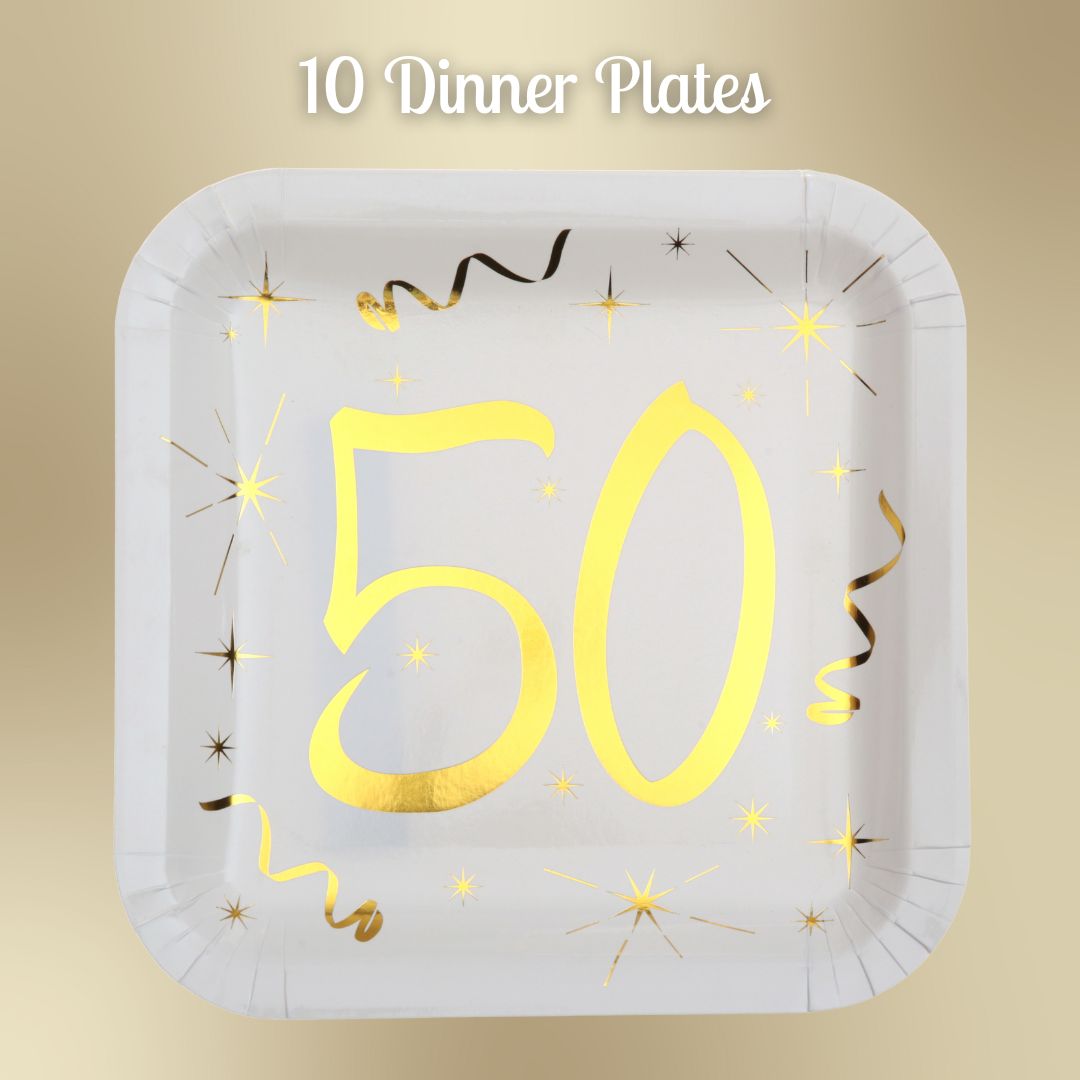 50th Birthday Gold Party Bundle – Effortless Celebration Awaits!