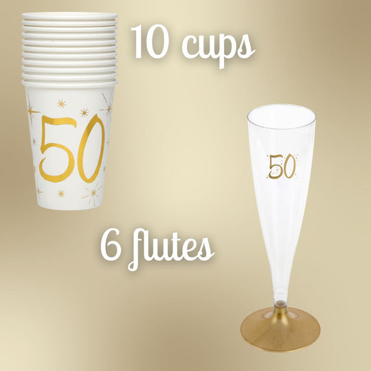 50th Birthday Gold Party Bundle – Effortless Celebration Awaits!