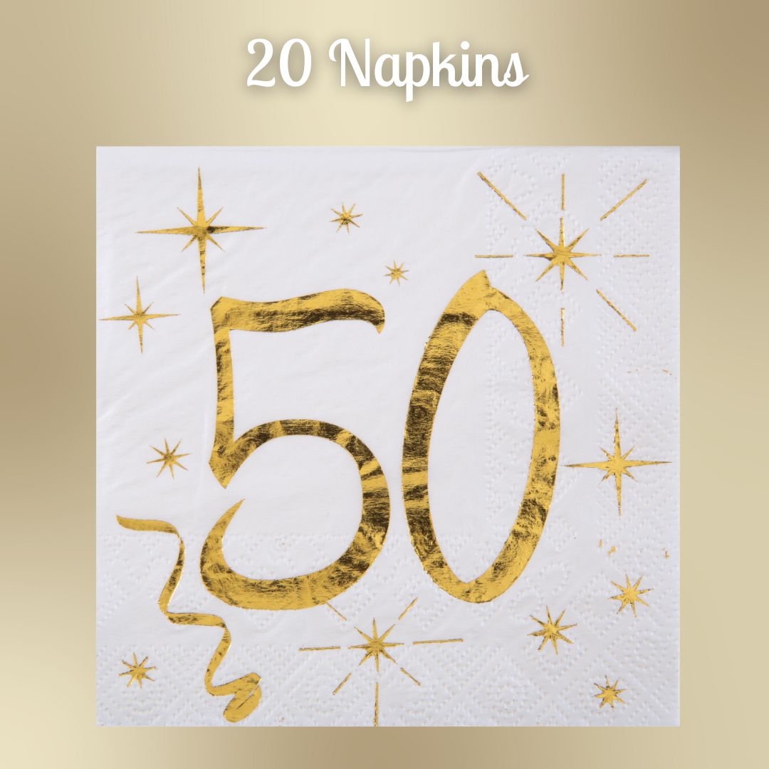 Golden 50th Birthday Bundle - Effortless Party Planning Awaits!