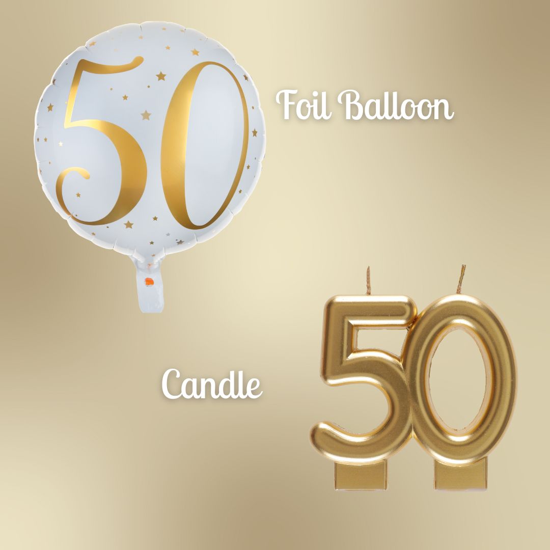 Golden 50th Birthday Bundle - Effortless Party Planning Awaits!