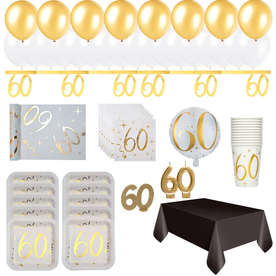 60th Birthday Gold Party Bundle – Effortless Celebration Awaits!