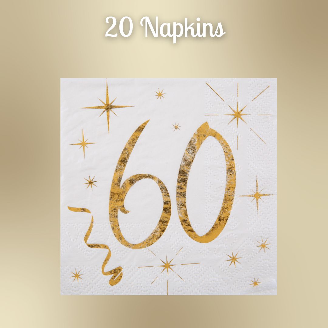 Ensemble Prêt-à-fêter 60e Anniversaire Or – Célébration Simple et Joyeuse!