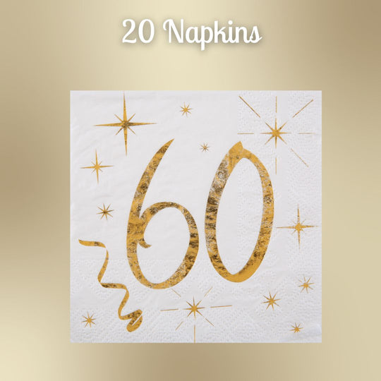 Ensemble Prêt-à-fêter 60e Anniversaire Or – Célébration Simple et Joyeuse!