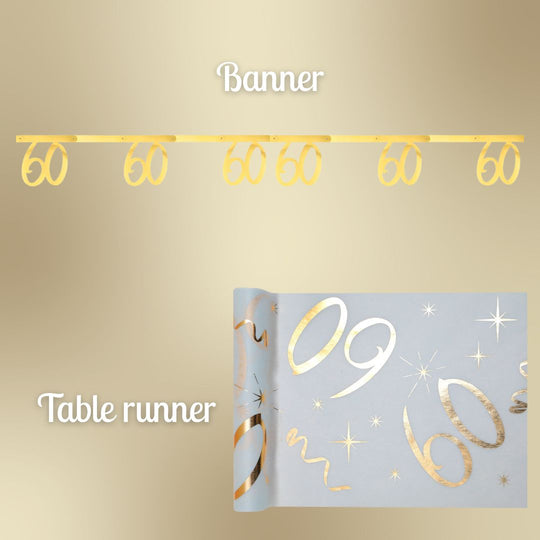 Ensemble Prêt-à-fêter 60e Anniversaire Or – Célébration Simple et Joyeuse!