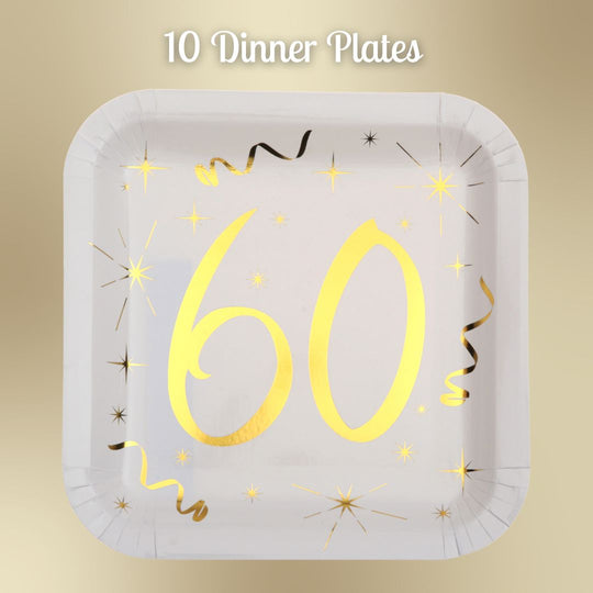 60th Birthday Gold Party Bundle - Effortless Celebration Solution!