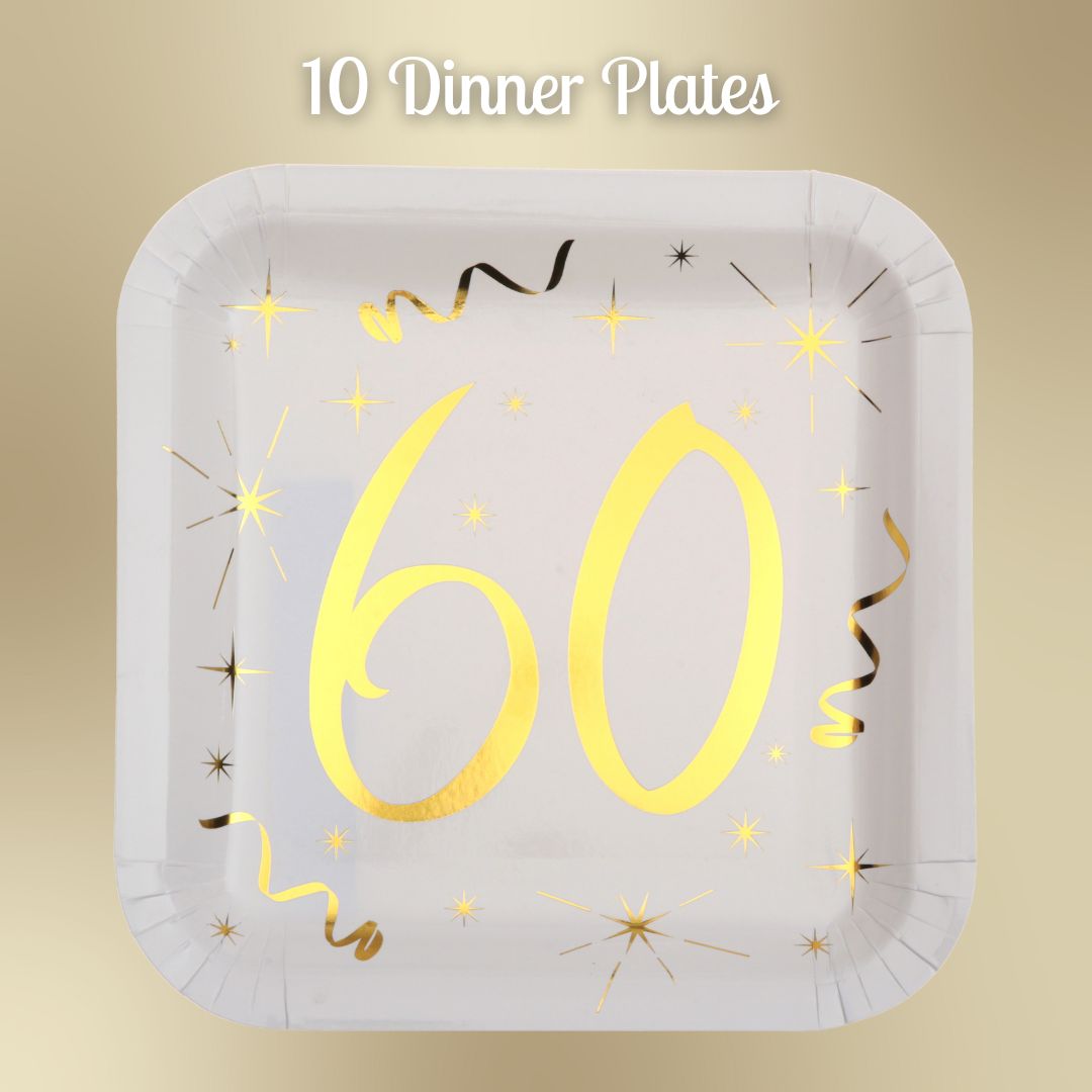 60th Birthday Gold Party Bundle - All-In-One Celebration Kit!