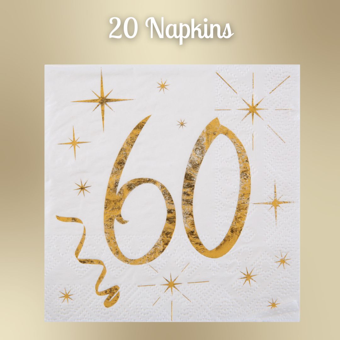 60th Birthday Gold Party Bundle - All-In-One Celebration Kit!