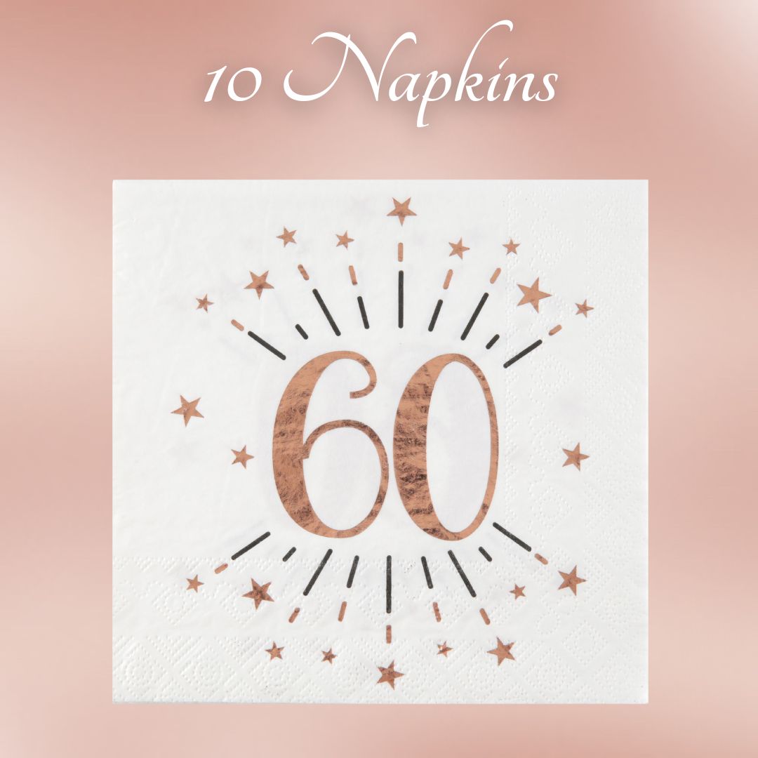 Rose Gold 60th Birthday Bundle - Complete Party Solution, Enjoy!