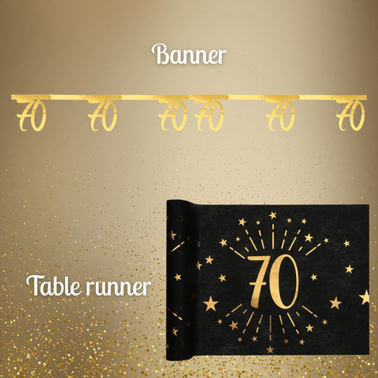 70th Birthday Party Bundle: Shining Gold Essentials for Unforgettable Celebrations!