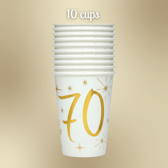 70th Birthday Gold Party Supplies Bundle - Effortless Celebration Solution