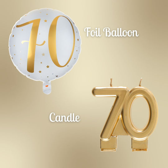 70th Birthday Gold Party Supplies Bundle - Effortless Celebration Solution