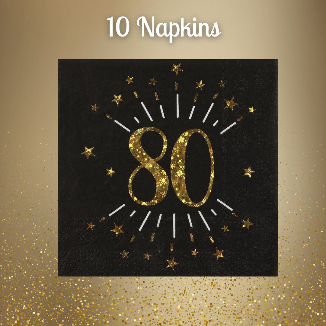 80th Birthday Party Bundle: Gold Supplies for Effortless Celebration!