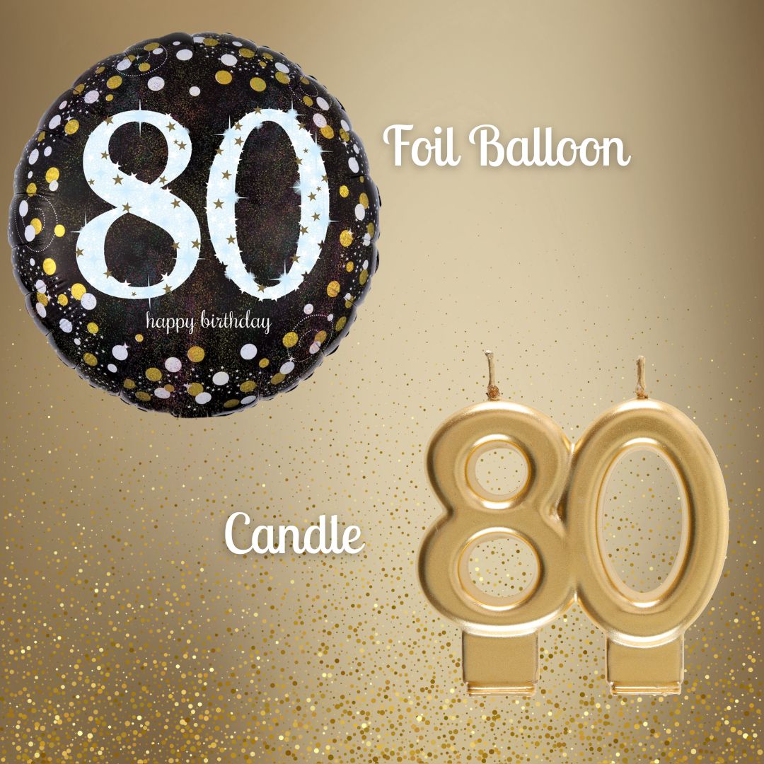 80th Birthday Party Bundle: Gold Supplies for Effortless Celebration!
