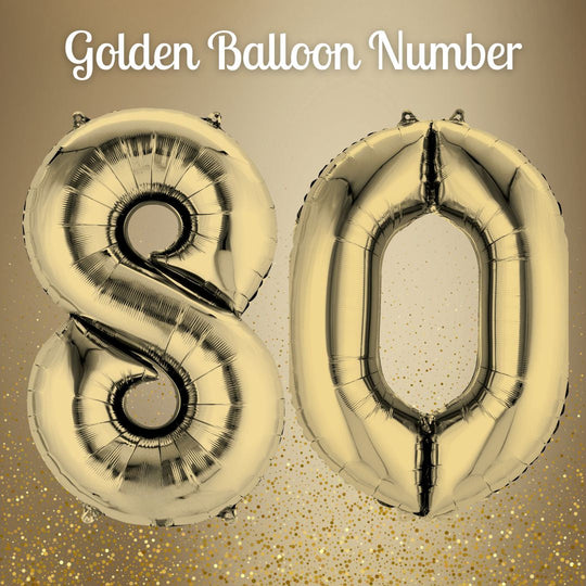 Shining Gold 80th Birthday Party Bundle - Ultimate Celebration Solution!