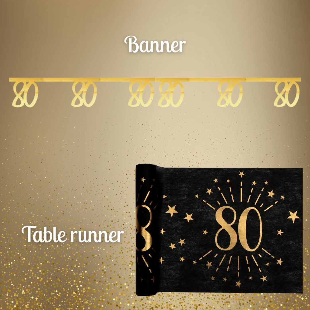 Shining Gold 80th Birthday Party Bundle - Ultimate Celebration Solution!