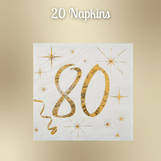 80th Birthday Party Supplies Bundle - Ultimate Gold Celebration Joy!