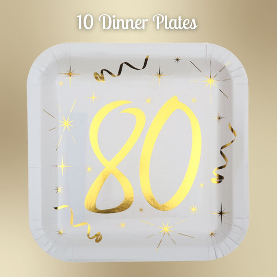 Ultimate 80th Birthday Party Bundle: Gold Celebration Essentials!