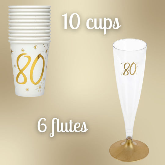 Ultimate 80th Birthday Party Bundle: Gold Celebration Essentials!